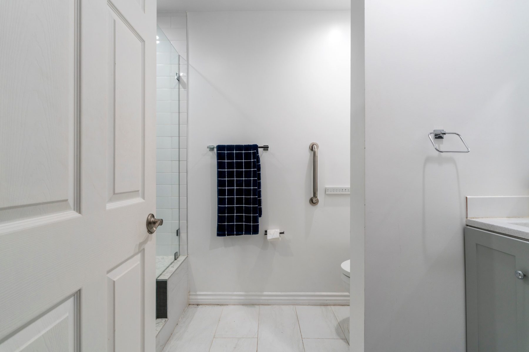 Bathroom with glass shower