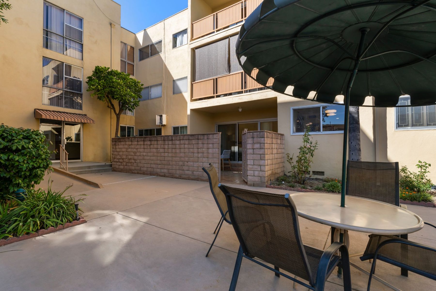 Courtyard and private patio gate